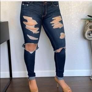 Hollister Dark Wash Ripped Jeans